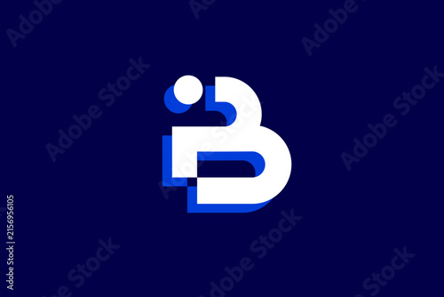 Letter B logo with a typographic vector design style.