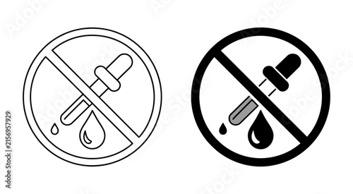 Restricted pipette dropper chemical vector illustration