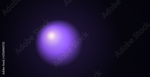Radiant, glowing purple sphere with soft gradient lighting on dark background, glowing orb soft light