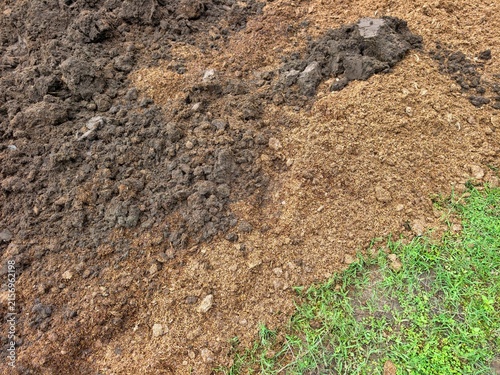 Bild auf Leinwand Compost made from animal manure.