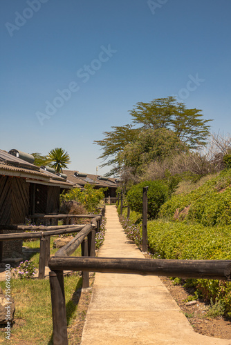Safari lodges in Kenya. Africa's tourist landscapes.