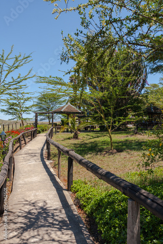 Safari lodges in Kenya. Africa's tourist landscapes
