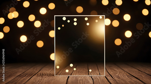 Luxury Glowing Bokeh Background with Elegant Copy Space Presentation Frame Design