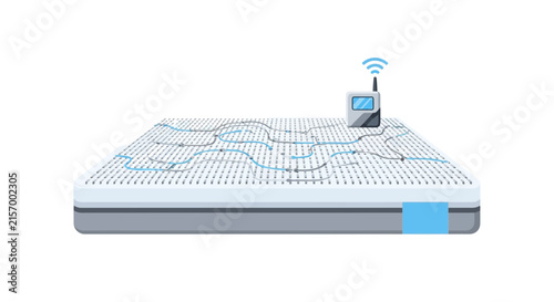 Smart Mattress with Integrated Sensor Network and Wireless Control for Sleep Tracking