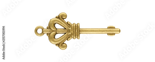 Foto High quality product shot of a shiny metal key object