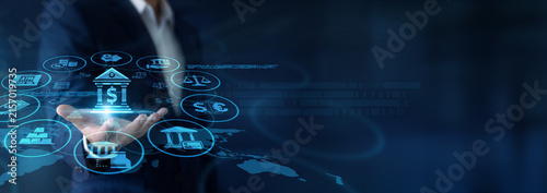 Konstfotografi Financial advisor securely managing accounts, holding handheld devices for Banking across the Global network safely