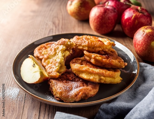 homemade apple fritters made with organic ingredients