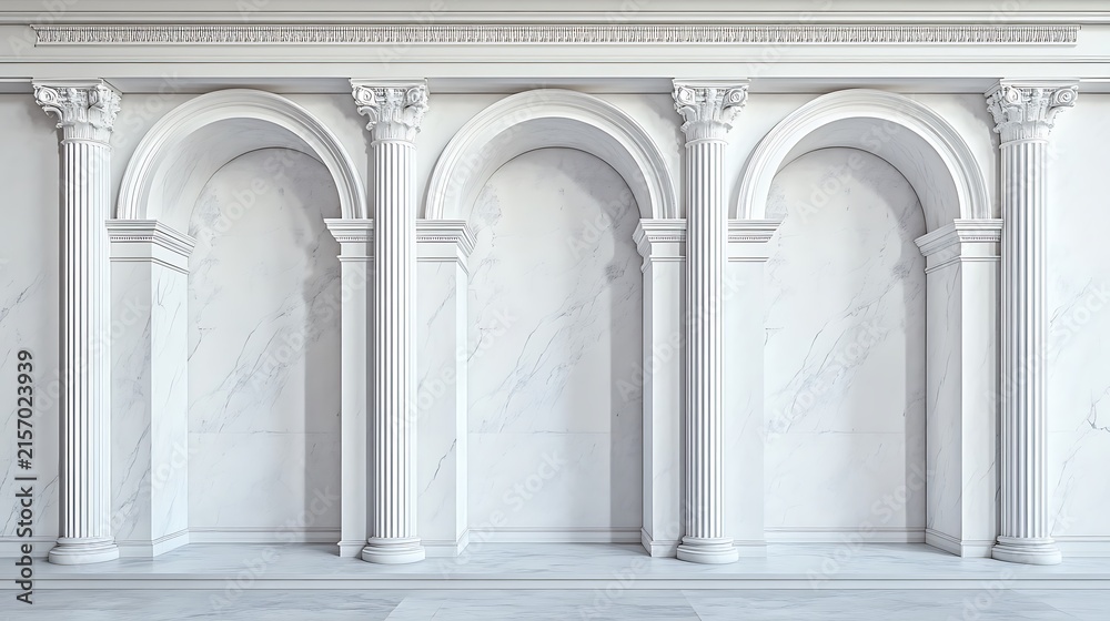 Obraz premium Classic White Marble Arches.