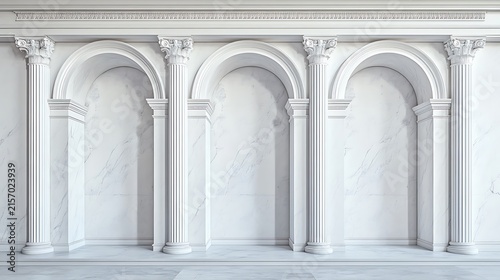 Classic White Marble Arches.