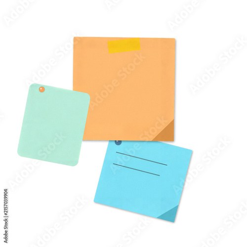 Colorful sticky notes with calendar on desk