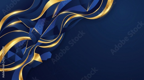 Bild auf Leinwand Elegant navy blue corporate background with showcases sophisticated abstract acc