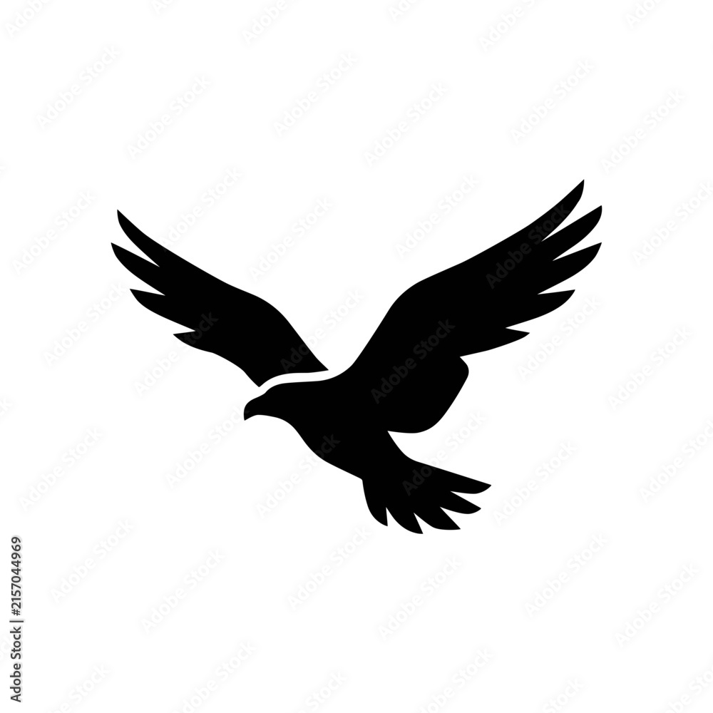 Fototapeta premium Black Eagle illustration Silhouette Stock vector images