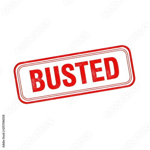 A red stamp with the word busted on a white background is visible.