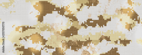 Digital Camouflage Pattern in Sand and Earth Tones