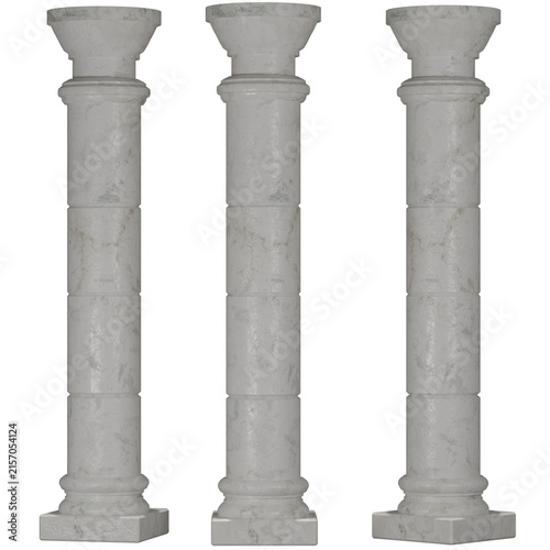 Fotografía Greek White Pillar with Classic Ancient Architectural Style