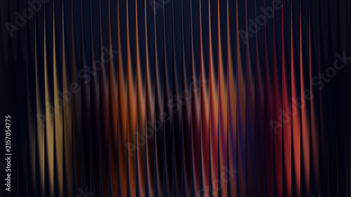 Abstract vertical bars with warm orange and red glowing light patterns on dark backdrop.