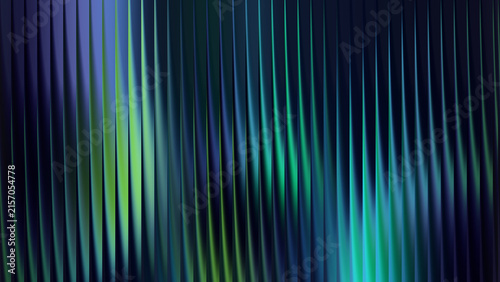 Abstract ribbed surface with vibrant green and blue glowing effects on dark background.