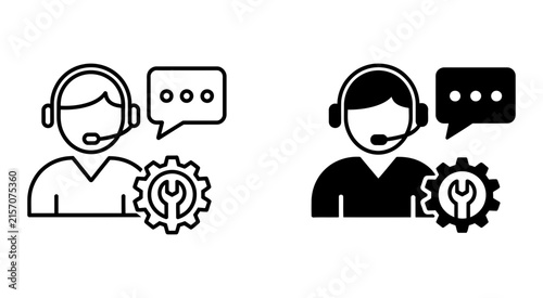Customer service technical support vector illustration