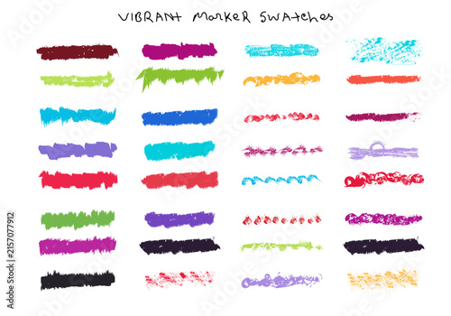 Vibrant marker swatches