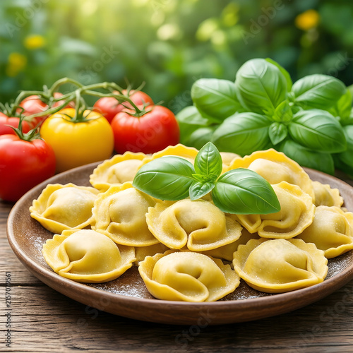 Freshly made tortellini pas...