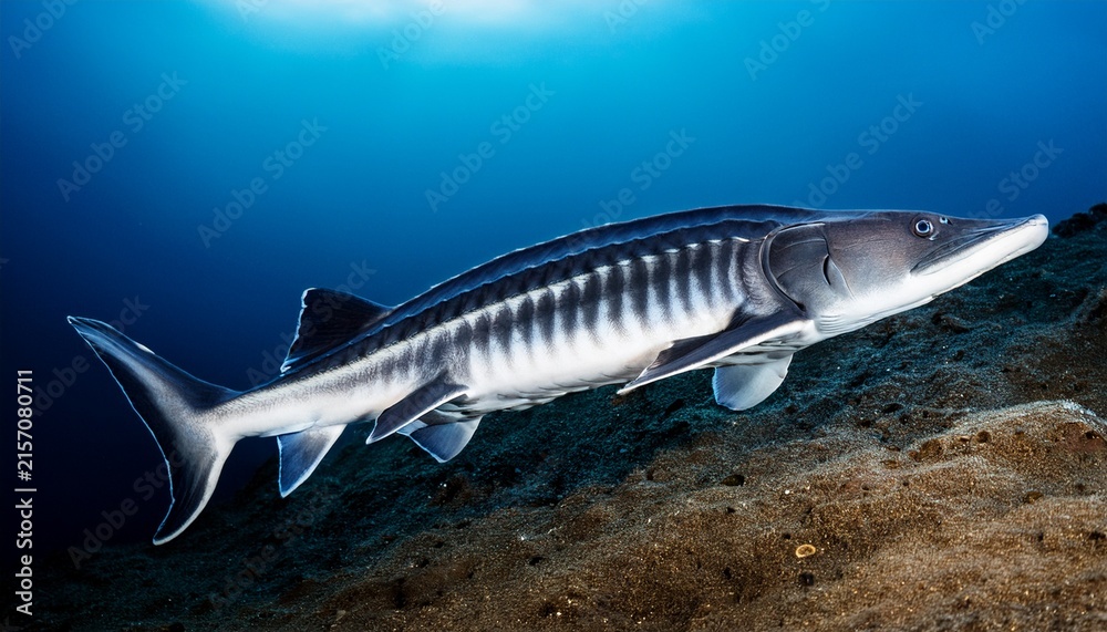 Fototapeta premium the siberian sturgeon acipenser baerii