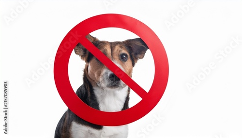 no dogs sign isolated on white background