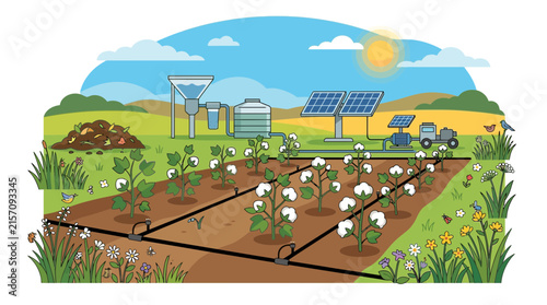 Sustainable Agriculture with Solar Power and Drip Irrigation