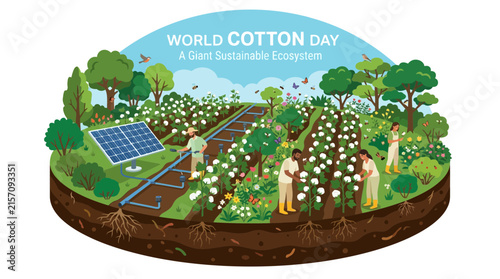 Sustainable Cotton Farming with Solar Power and Irrigation