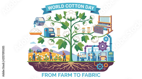 Cotton Farming to Fabric Production Process