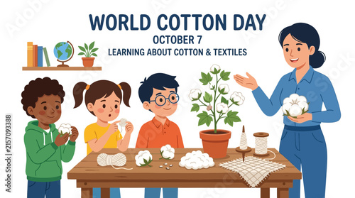 Children Learning About Cotton Day