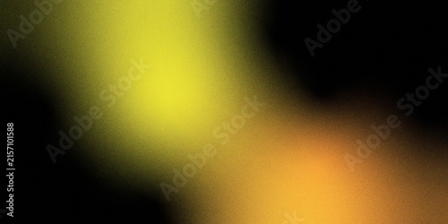 Abstract yellow and orange gradient texture with heavy film grain overlay against dark black background with abstract composition with composition