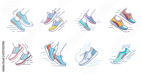 Colorful cartoon skaters doing tricks on ice - Playful vector illustration of skaters performing tricks on ice with vibrant colors and dynamic poses.