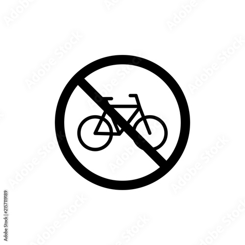 No Bicycles Prohibited Cycling Restriction Sign Icon