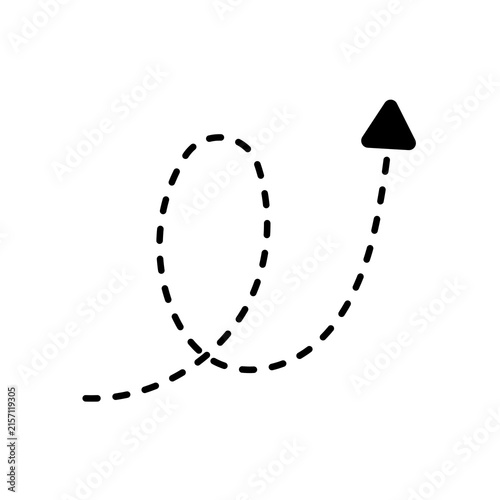 Dotted Curved Arrow Vectors