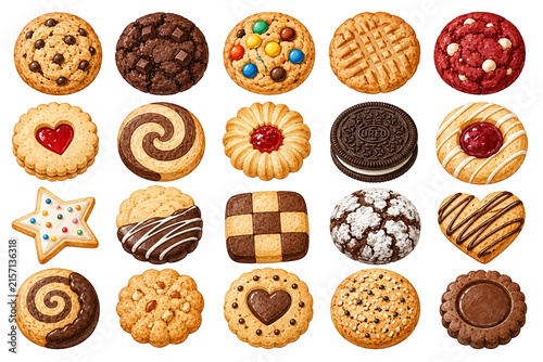 set of sweet cookies