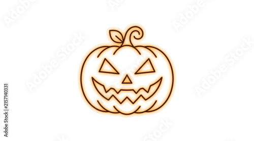 Halloween Pumpkin Jack O Lantern Isolated Transparent Background Outline
