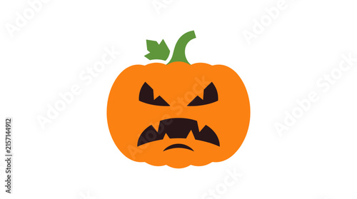 Bild auf Leinwand Halloween Pumpkin Jack O Lantern Isolated