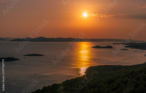 sunset over the sea