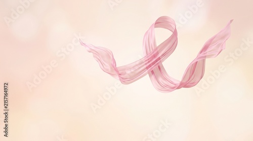 Pink Ribbon of Hope: A delicate pink ribbon flows gracefully in the air, symbolizing awareness and support for a vital cause. A gentle, ethereal background evokes a sense of peace and encouragement.