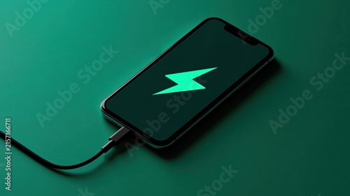 Fully Charged Smartphone Glowing With Vibrant Energy