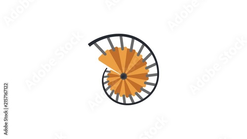 Spiral Stairs Icon Animation