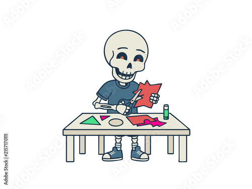 Halloween Skeleton making paper crafts