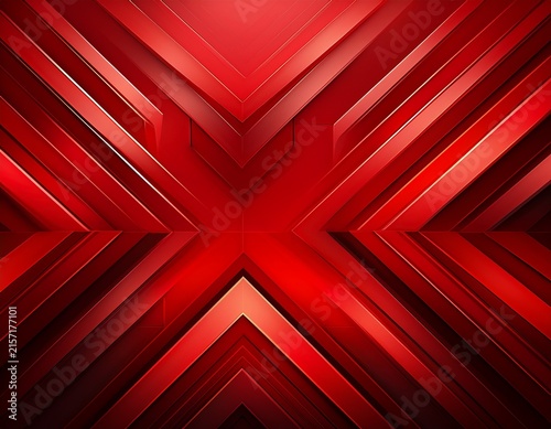 geometric red background with sharp overlapping arrow shapes creating a sense of direction and depth