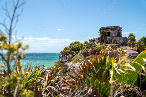 Tulum archaeological site overlooking the Caribbean Sea in Mexico 2025
