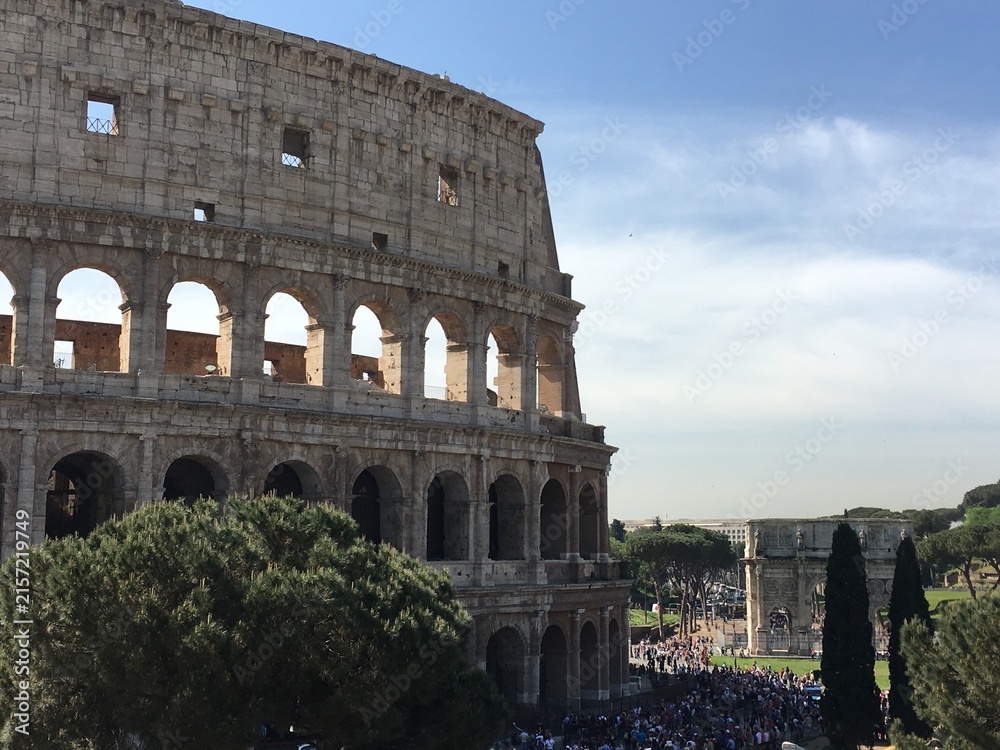 Obraz premium Roman Colosseum amphitheater flavian Rome Italy