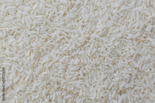 close up shot of the rice jasmin background. Basmati rice as background. Jasmine rice detail texture background, close up shot of the rice background