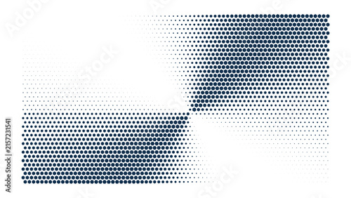 Abstract blue geometric triangle pattern on a transparent background, digital of a gradient mesh with sharp angular shapes