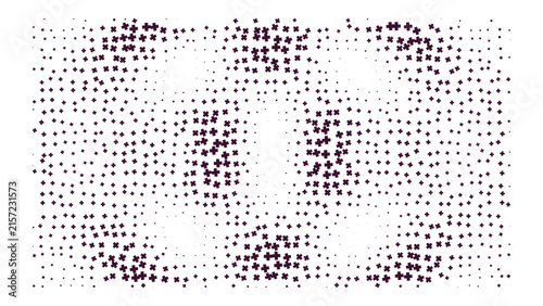 Abstract dark purple square pixel pattern on a black background, digital texture for technology and data visualization concepts