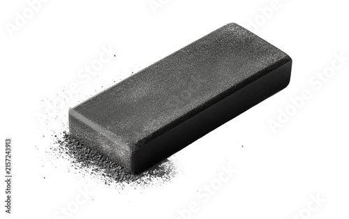 Detailed school chalkboard cleaning eraser with colorful chalk pieces representing educational instruction classroom organization and everyday teaching materials Isolated on transparent background PNG