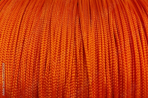 Canvastavla Close-up of orange coiled rope showing detailed woven texture